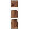 vidaXL &Eacute;tag&egrave;res murales 3 pcs vieux bois 58x18x18 cm bois d'ing&eacute;nierie