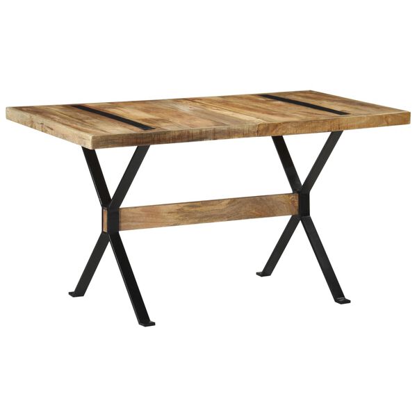 vidaXL Table à manger 140x70x76 cm Bois de manguier brut