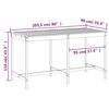 vidaXL Table de jardin 203,5x90x110 cm bois massif de douglas
