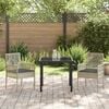 vidaXL Ensemble de salle &agrave; manger pour jardin 3 pcs Gris clair