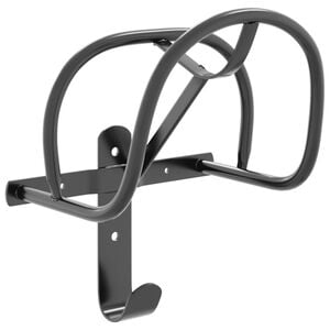 vidaXL Porte-bride mural noir fer