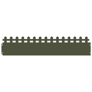 vidaXL Bordures de pelouse 10 pcs Vert olive 103 x 0,05 x 22 cm Acier