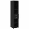 vidaXL Haut Armoire Ch&ecirc;ne noir 40 x 42,5 x 185 cm Bois d'ing&eacute;nierie