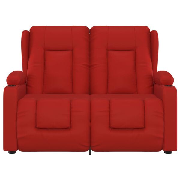 vidaXL Fauteuil de massage inclinable 2 places porte-gobelets bordeaux