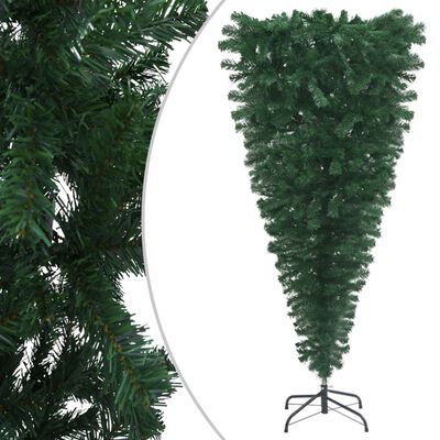 vidaXL Arbre de Noël artificiel renversé pré-éclairé vert 150 cm