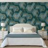 DUTCH WALLCOVERINGS Papier peint Onyx Vert et dor&eacute;