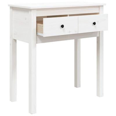 vidaXL Table console Blanc 70x35x75 cm Bois massif de pin
