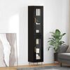 vidaXL Haut Armoire 2 pcs Ch&ecirc;ne noir Verre