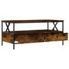 vidaXL Table basse ch&ecirc;ne fum&eacute; 100x51x45 cm bois d'ing&eacute;nierie