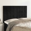 vidaXL T&ecirc;te de lit Noir 144x5x118/128 cm Velours