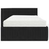 vidaXL Cadre de lit d'angle avec matelas 2 pcs Noir Velours