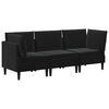 vidaXL Ensemble de meubles pour le salon 3 pcs Noir Velours