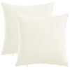 vidaXL Coussin de jet&eacute; 2 pc HEERLEN Blanc 50 x 50 cm Tissu