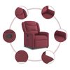 vidaXL Fauteuil inclinable Rouge bordeaux Tissu