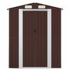 vidaXL Abri de jardin Marron fonc&eacute; 192x108x223 cm Acier galvanis&eacute;