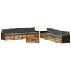 vidaXL Ensemble de canap&eacute;s d'ext&eacute;rieur 9 pcs Naturel et Anthracite
