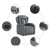 vidaXL Fauteuil inclinable électrique Gris Similicuir