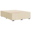vidaXL Cadre de lit sans matelas cr&egrave;me 140x190 cm tissu