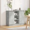 vidaXL Buffet LED Gris béton 90 x 32 x 75 cm Bois d'ingénierie