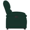vidaXL Fauteuil inclinable Vert fonc&eacute; Velours