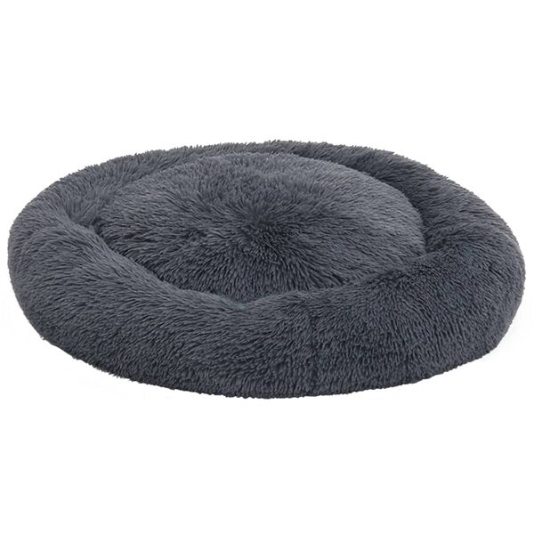 vidaXL Coussin lavable pour chiens/chats Gris fonc&eacute; 50x50x12cm Peluche