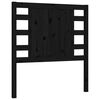 vidaXL Cadre de lit sans matelas noir bois de pin massif
