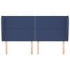 vidaXL T&ecirc;te de lit avec oreilles Bleu 183x23x118/128 cm Tissu