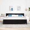 vidaXL Lit &agrave; ressorts avec matelas Noir 200 x 200 cm tissu