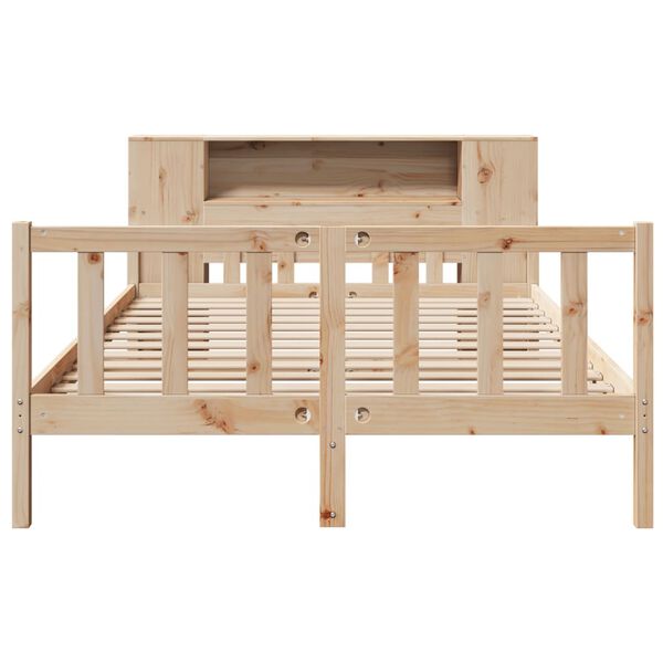 vidaXL Lit bibliothèque sans matelas 120x190 cm bois de pin massif
