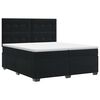 vidaXL Lit boxspring avec matelas Noir 200 x 200 cm Velours