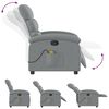 vidaXL Fauteuil de massage inclinable Gris clair Tissu