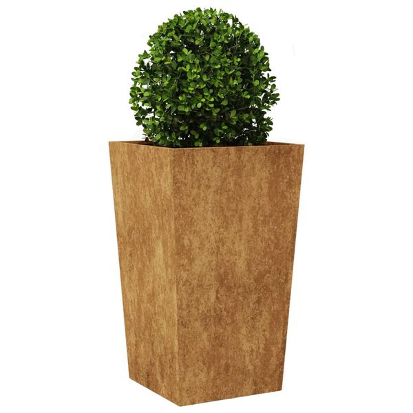 vidaXL Jardinières 2 pcs 45x45x75 cm acier résistant aux intempéries