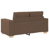 vidaXL Canapé 3 pcs Marron Tissu en lin mélangé