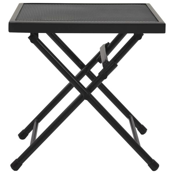 vidaXL Table pliable en maille 38x38x38 cm Acier Anthracite