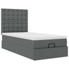 vidaXL Cadre de lit ottoman avec matelas gris foncé 90x190 cm tissu
