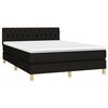 vidaXL Sommier &agrave; lattes de lit avec matelas LED Noir 140x190 cm Tissu