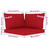 vidaXL Salon de jardin 6 pcs avec coussins rouge