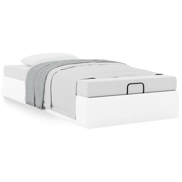 vidaXL Cadre de lit ottoman sans matelas blanc 90x190 cm similicuir
