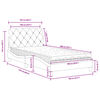 vidaXL Lit avec matelas gris fonc&eacute; 100x200 cm velours