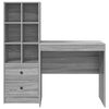 vidaXL Bureau avec tiroir 2 pcs Gris Sonoma