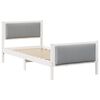 vidaXL Cadre de lit avec t&ecirc;te de lit Gris clair 90 x 190 cm tissu