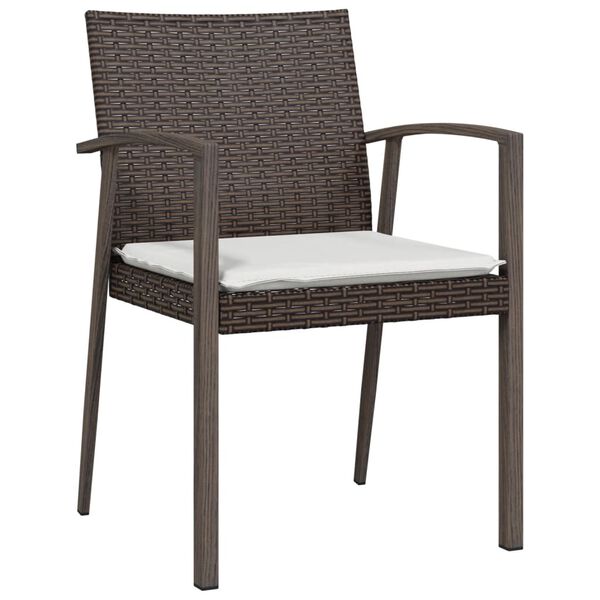 vidaXL Chaises de jardin coussins lot de 2 marron 56,5x57x83 cm rotin