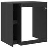 vidaXL Armoire pour machine &agrave; laver Ch&ecirc;ne noir 87 x 60 x 89 cm