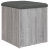 vidaXL Banc de rangement sonoma gris 42x42x45 cm bois d'ing&eacute;nierie