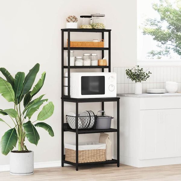 vidaXL Étagère de cuisine Chêne noir 60 x 40 x 168 cm