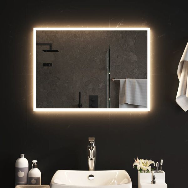 vidaXL Miroir de salle de bain &agrave; LED 70x50 cm