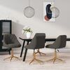 vidaXL Chaises pivotantes &agrave; manger lot de 4 gris fonc&eacute; velours
