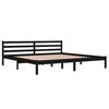 vidaXL Cadre de lit sans matelas bois massif de pin 200x200 cm noir