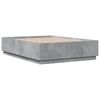 vidaXL Cadre de lit sans matelas gris b&eacute;ton 140x190 cm