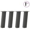 vidaXL Pieds de table basse 4 pi&egrave;ces Anthracite 30 cm Acier